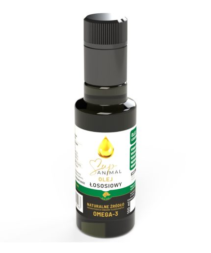 OLEJ Z ŁOSOSIA 100ml OMEGA 3 SupAnimal zimnotłoczony odporność i kości PSA