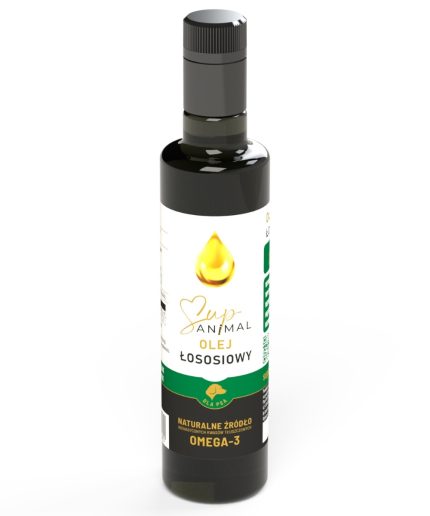 OLEJ Z ŁOSOSIA 250ml OMEGA 3 SupAnimal zimnotłoczony odporność i kości PSA
